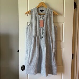 Quince European Linen  Sleeveless Mini Swing Dress Size S